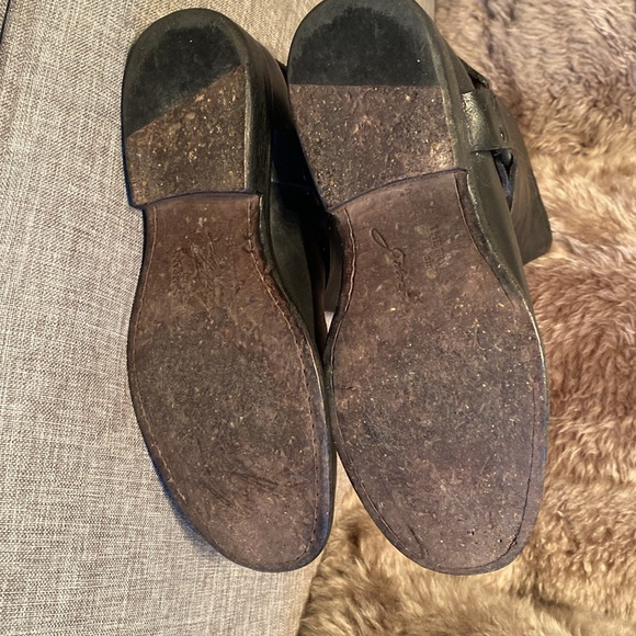 Frye Vintage Black Label Tall Phillip Harness Black Leather Boots - Picture 7 of 14